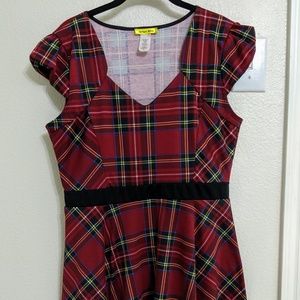 Modcloth So Plaid You Came Winter Holiday Dress